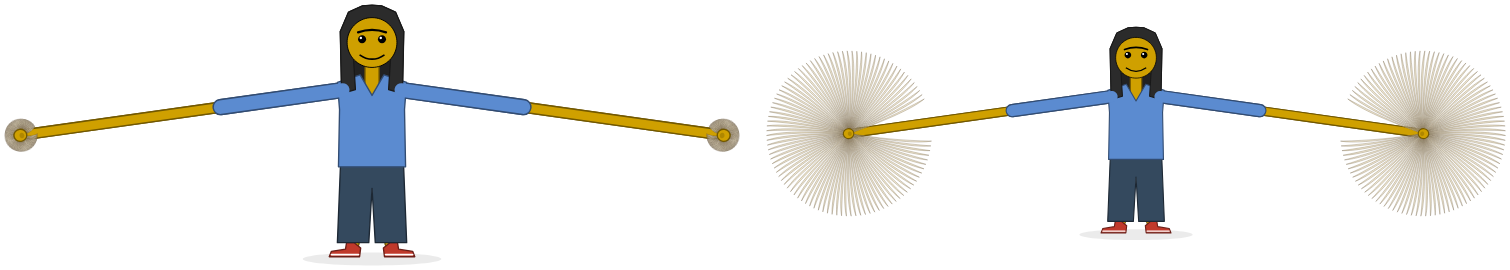 A figure with arms 600 long, a ball of 100 claws on each hand; then the same with the claws at 900%.