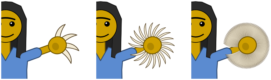 A raised claw hand with 4, 20 and 100 claws.